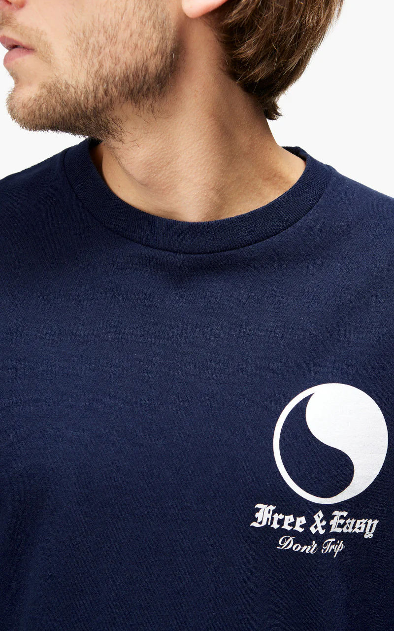 Free & Easy Olde English L/S Tee Navy - Image 7