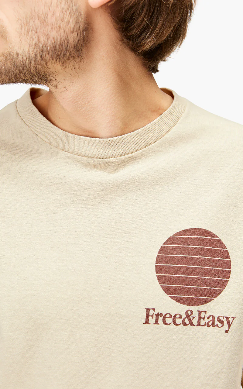 Free & Easy Three Palms L/S Tee Natural - Image 4