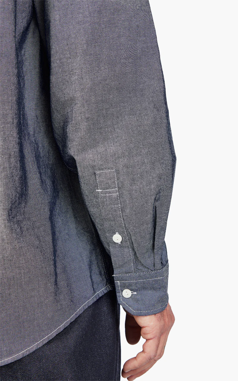 FrizmWORKS Chambray Work Shirt Indigo - Image 6