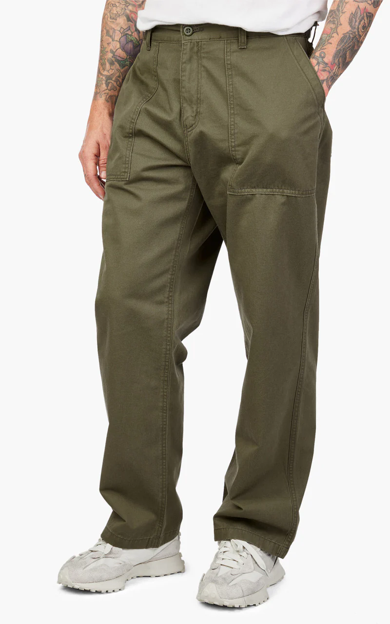 FrizmWORKS Chino Wide Fatigue Pants Khaki - Image 3