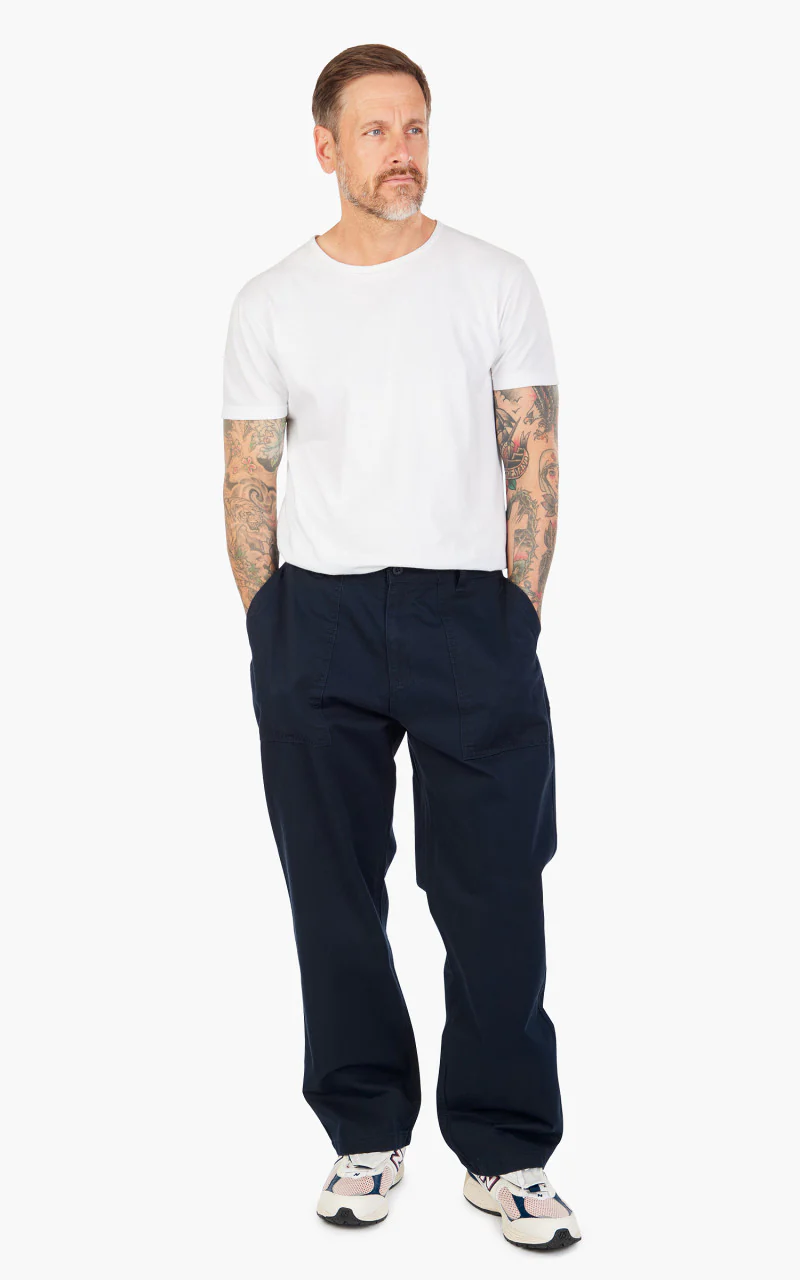 FrizmWORKS Chino Wide Fatigue Pants Navy - Image 2