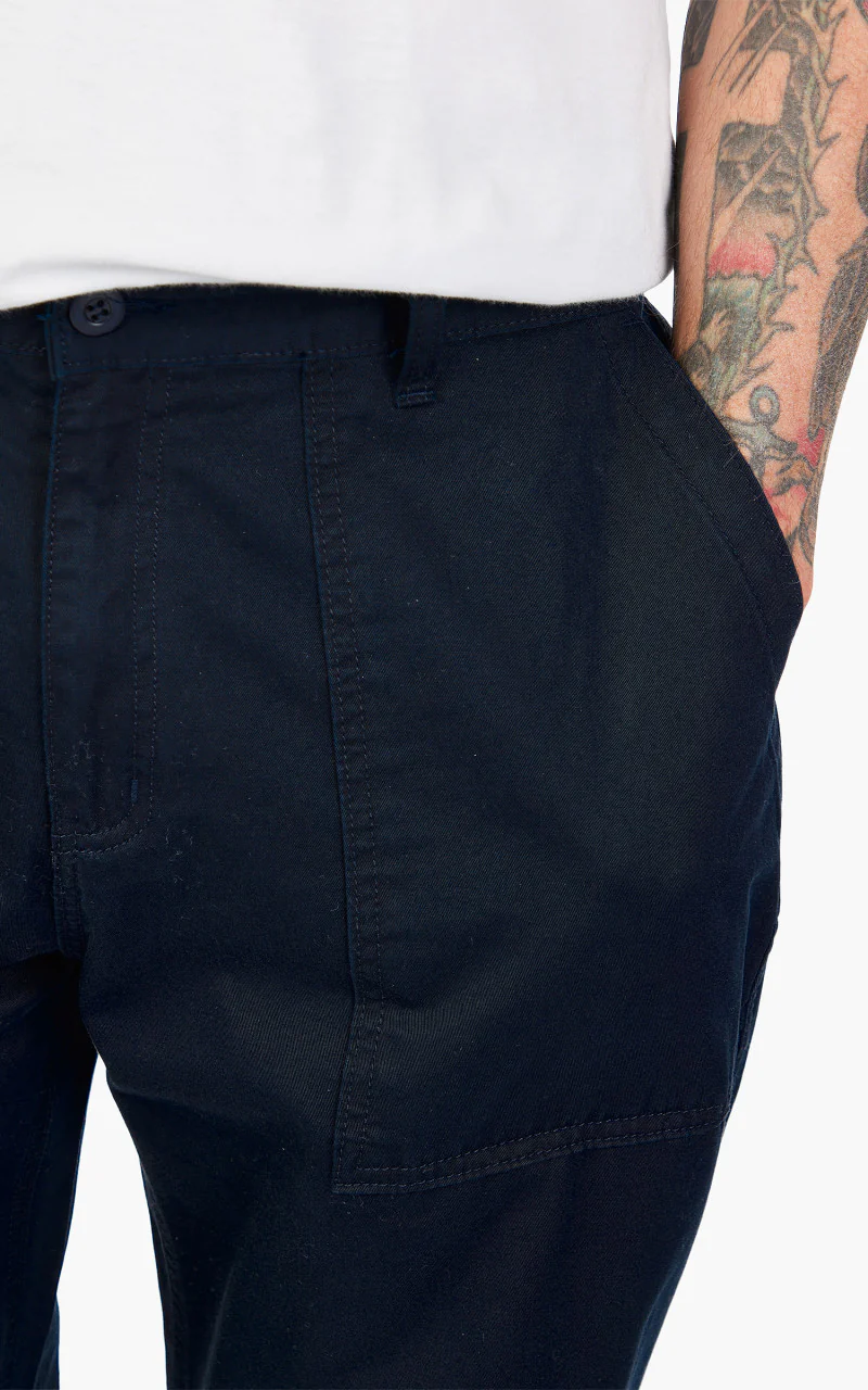 FrizmWORKS Chino Wide Fatigue Pants Navy - Image 4