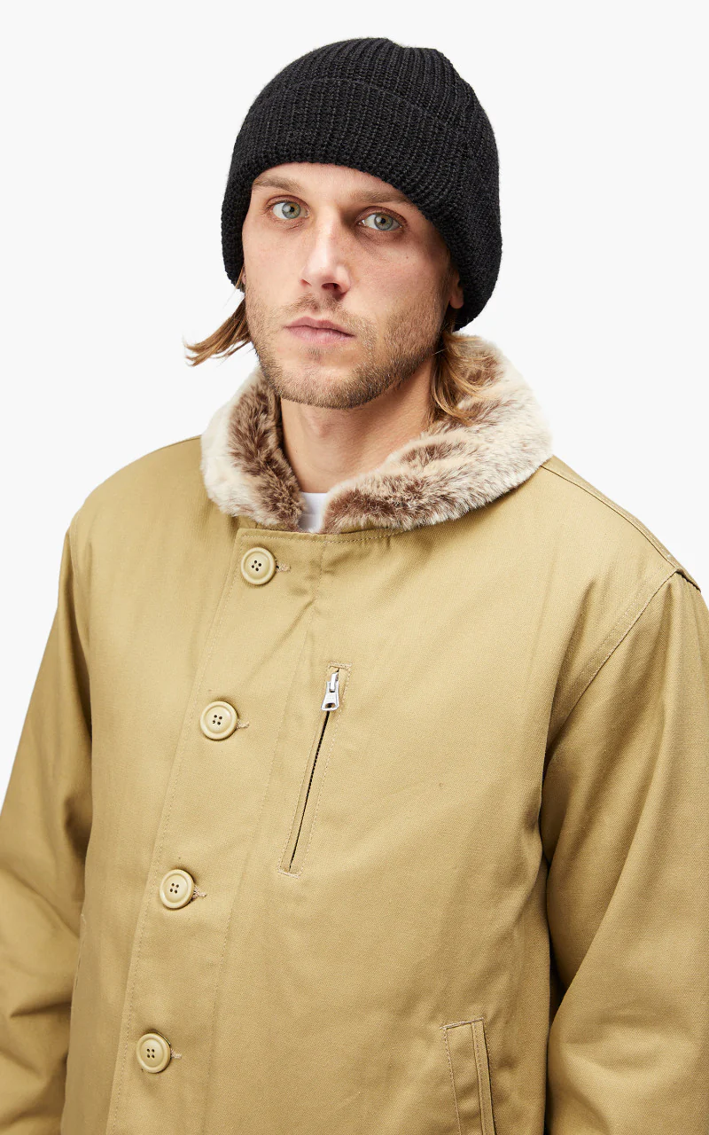 FrizmWORKS Edgar N-1 Deck Jacket Beige - Image 8