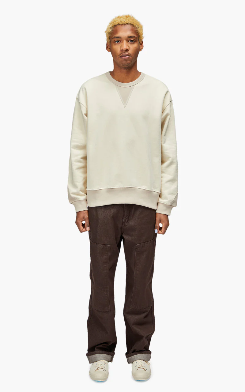 FrizmWORKS Gusset Coloration Heavyweight Sweatshirt Cream - Image 2