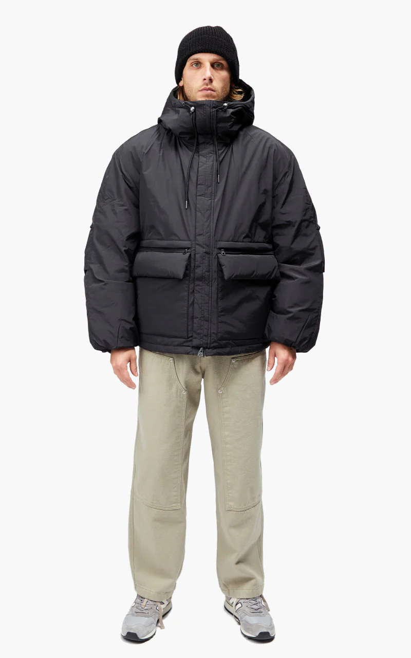 FrizmWORKS Hooded Puffer Down Parka Black - Image 4