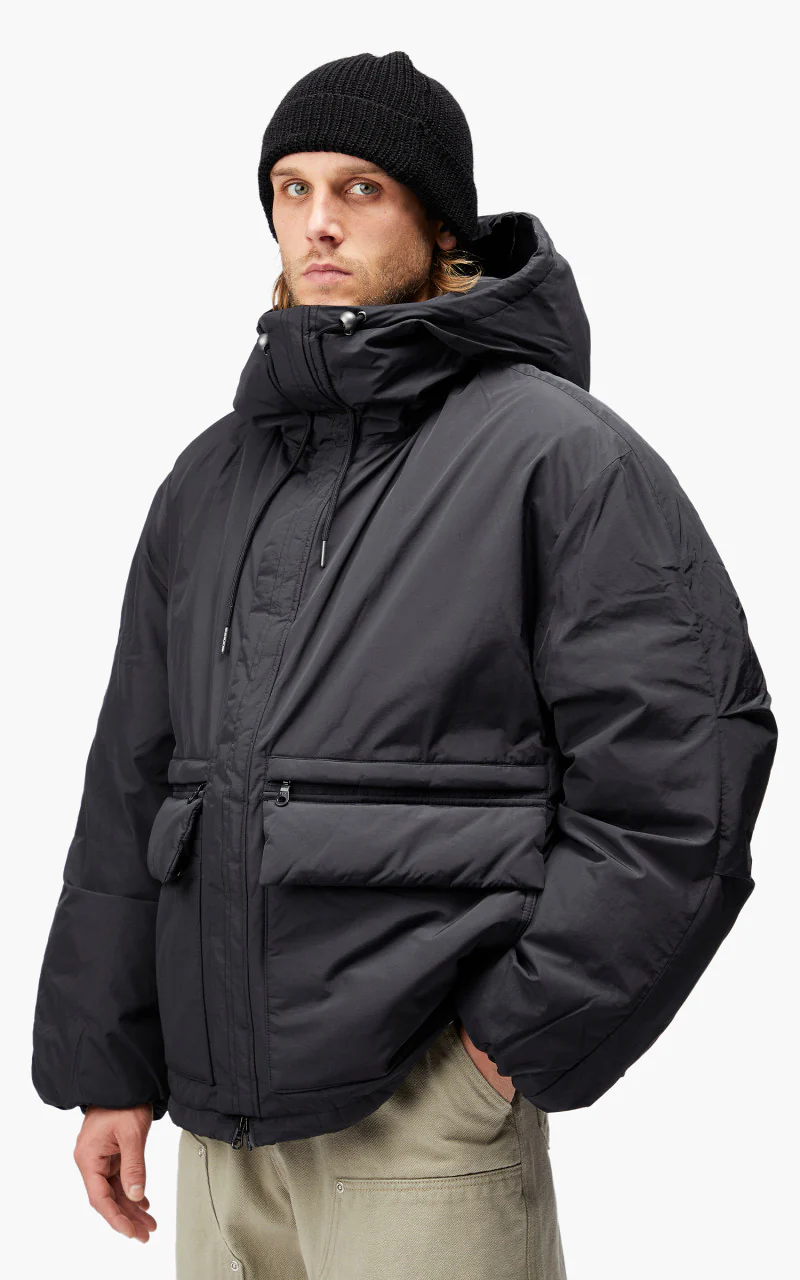 FrizmWORKS Hooded Puffer Down Parka Black - Image 5