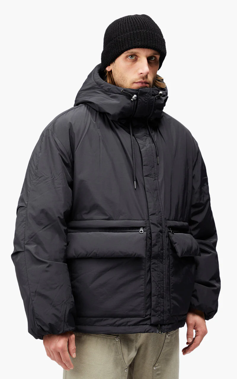 FrizmWORKS Hooded Puffer Down Parka Black - Image 6