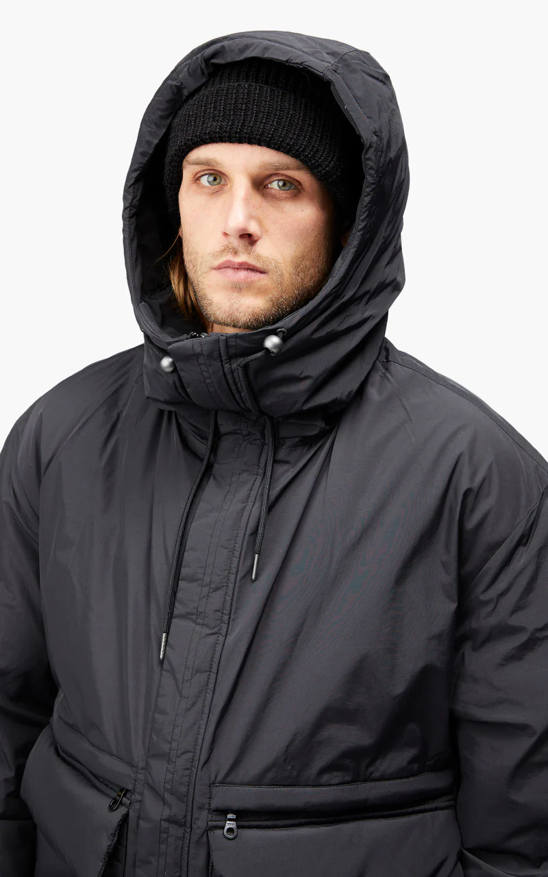 FrizmWORKS Hooded Puffer Down Parka Black - Image 8