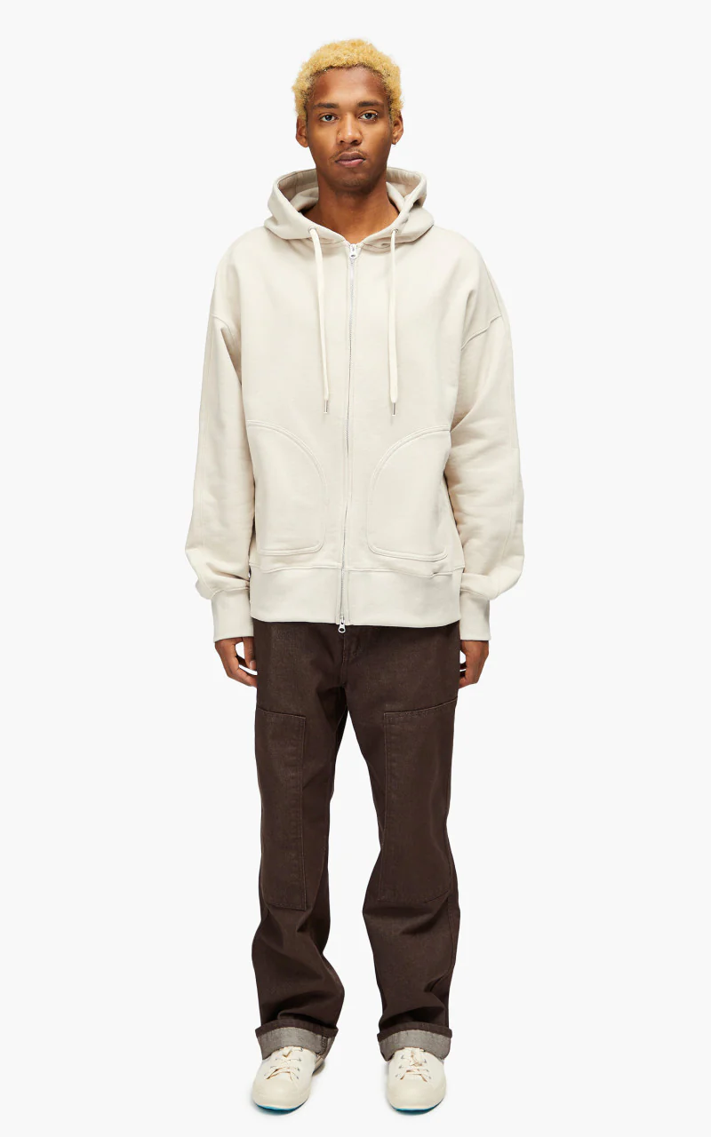 FrizmWORKS OG Heavyweight Zip Up Hoodie Taupe - Image 2