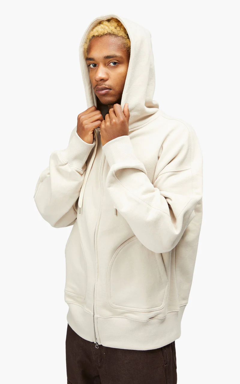 FrizmWORKS OG Heavyweight Zip Up Hoodie Taupe - Image 7