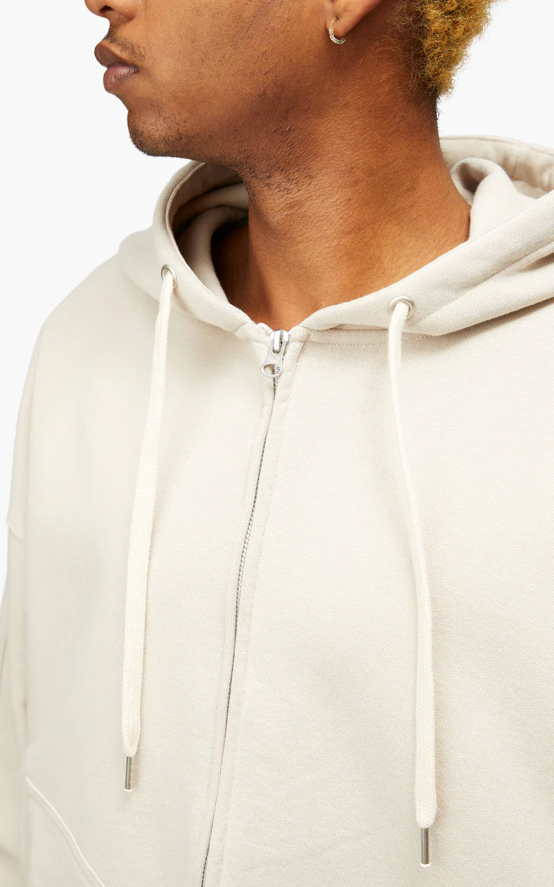 FrizmWORKS OG Heavyweight Zip Up Hoodie Taupe - Image 9