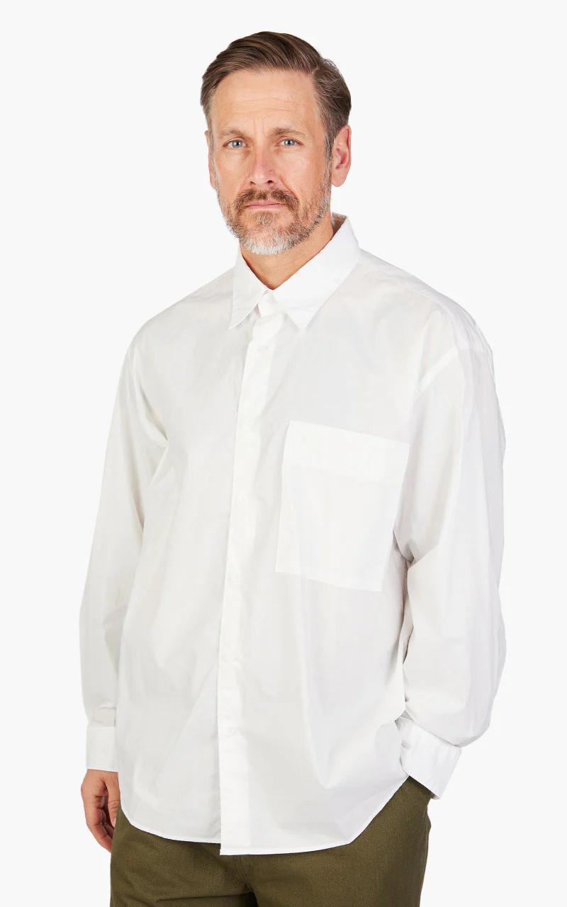 FrizmWORKS Paper Cotton Relaxed Shirt White - Image 3