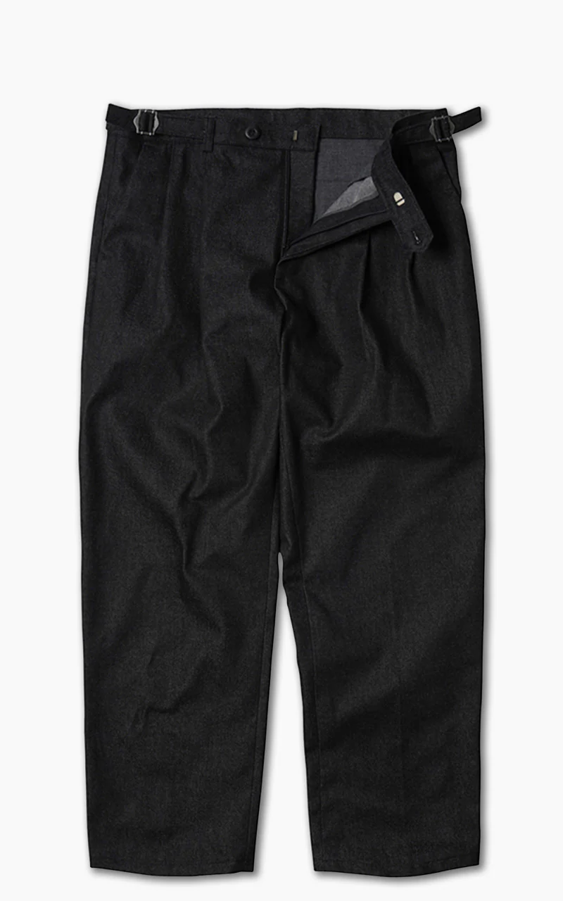 FrizmWORKS Side Adjust Two Tuck Denim Pants Black - Image 3