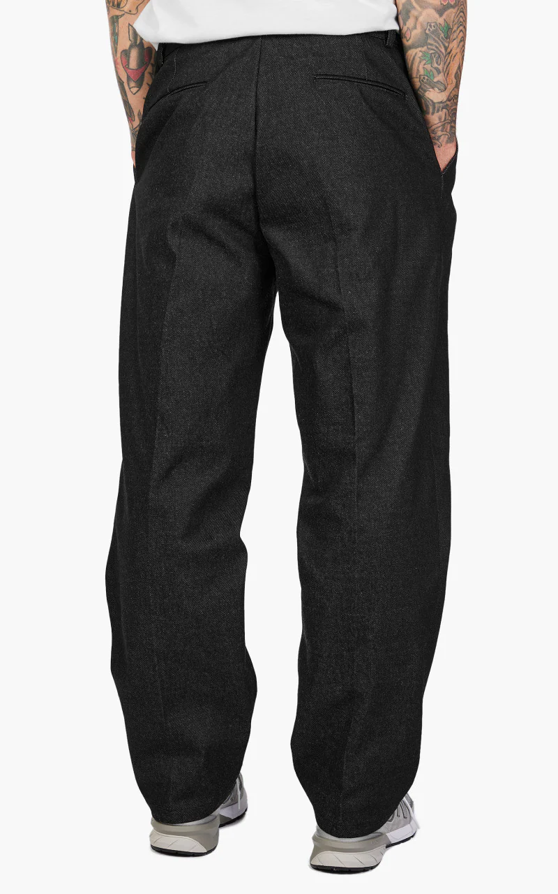FrizmWORKS Side Adjust Two Tuck Denim Pants Black - Image 6