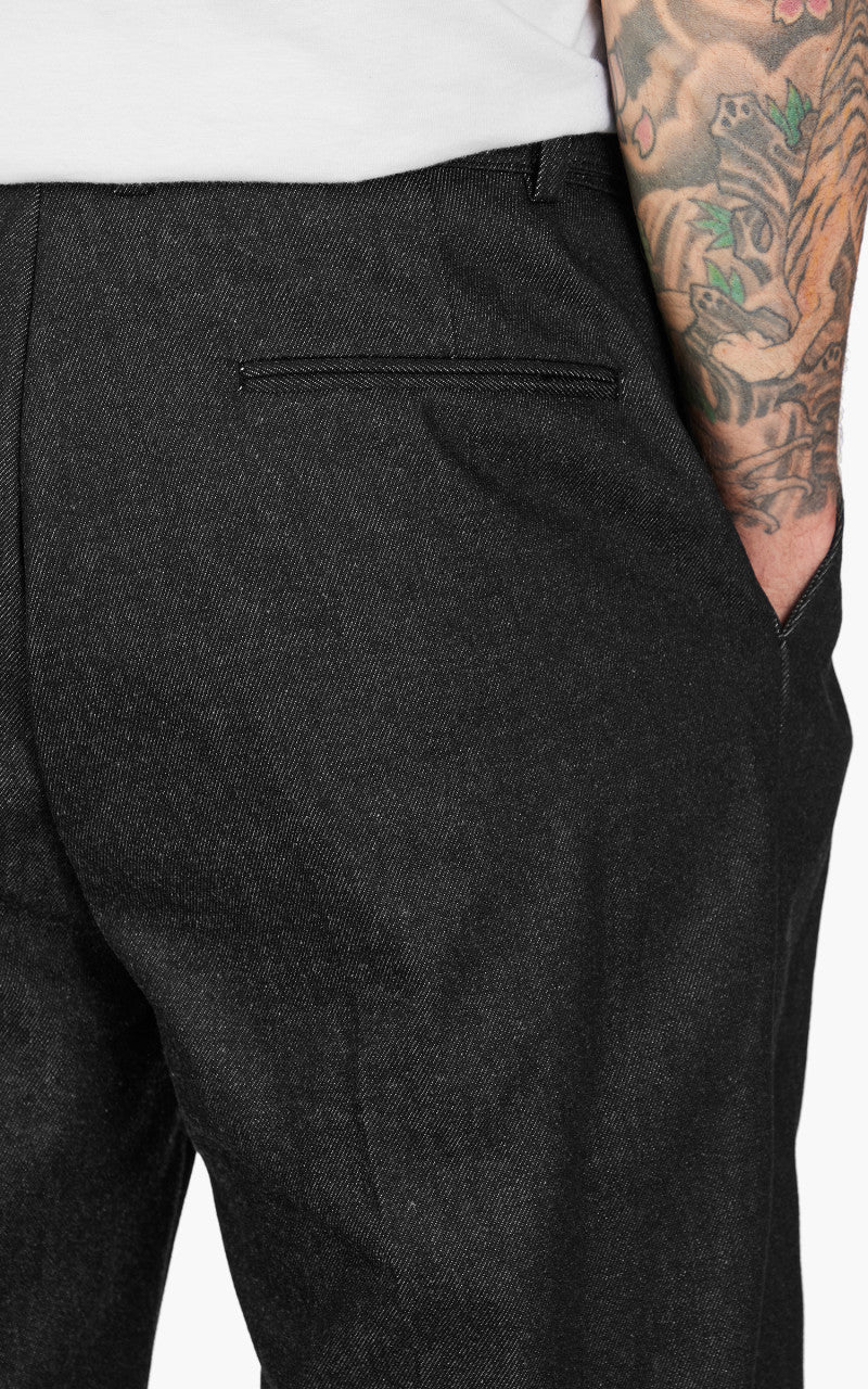 FrizmWORKS Side Adjust Two Tuck Denim Pants Black - Image 7
