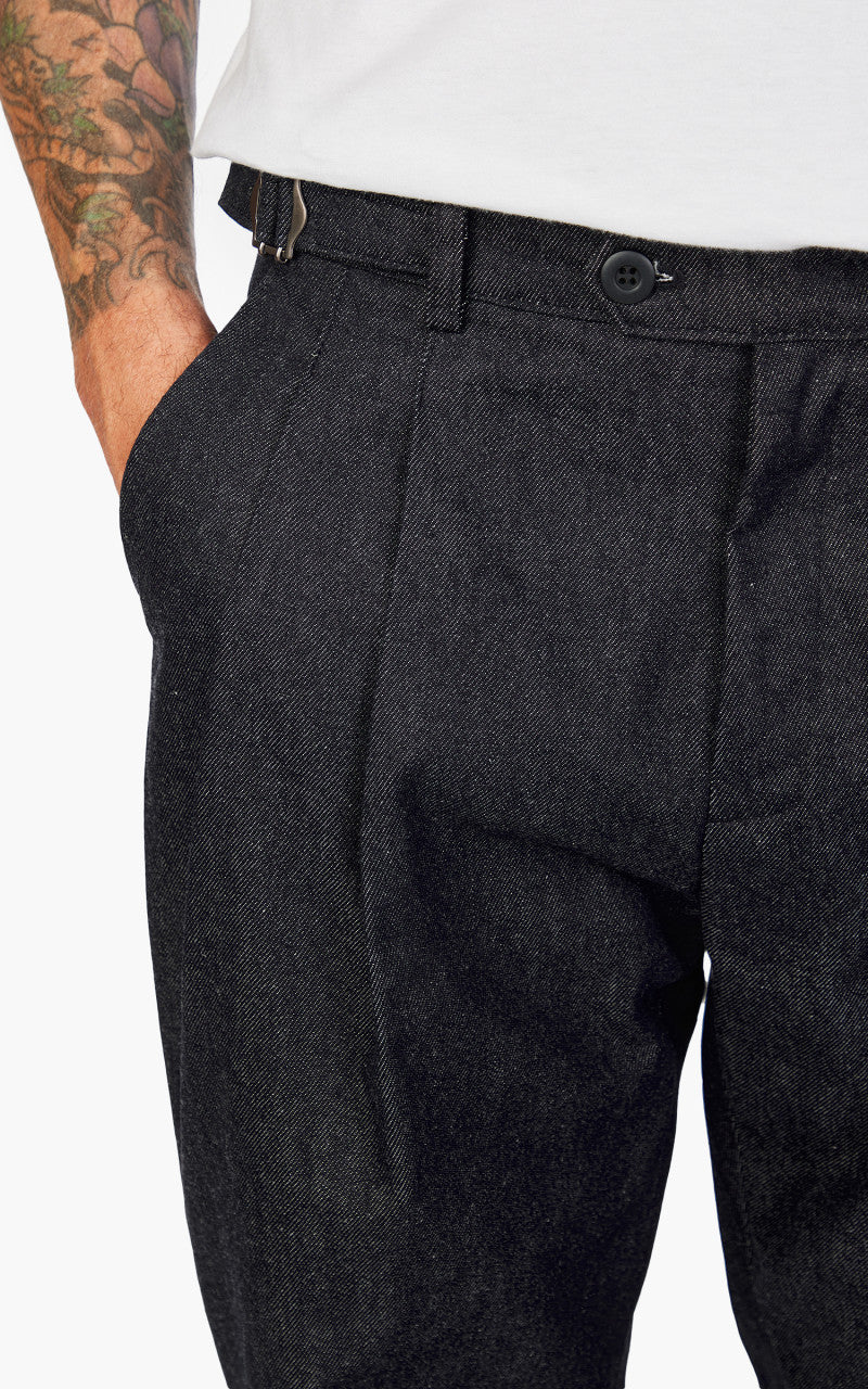 FrizmWORKS Side Adjust Two Tuck Denim Pants Indigo - Image 5
