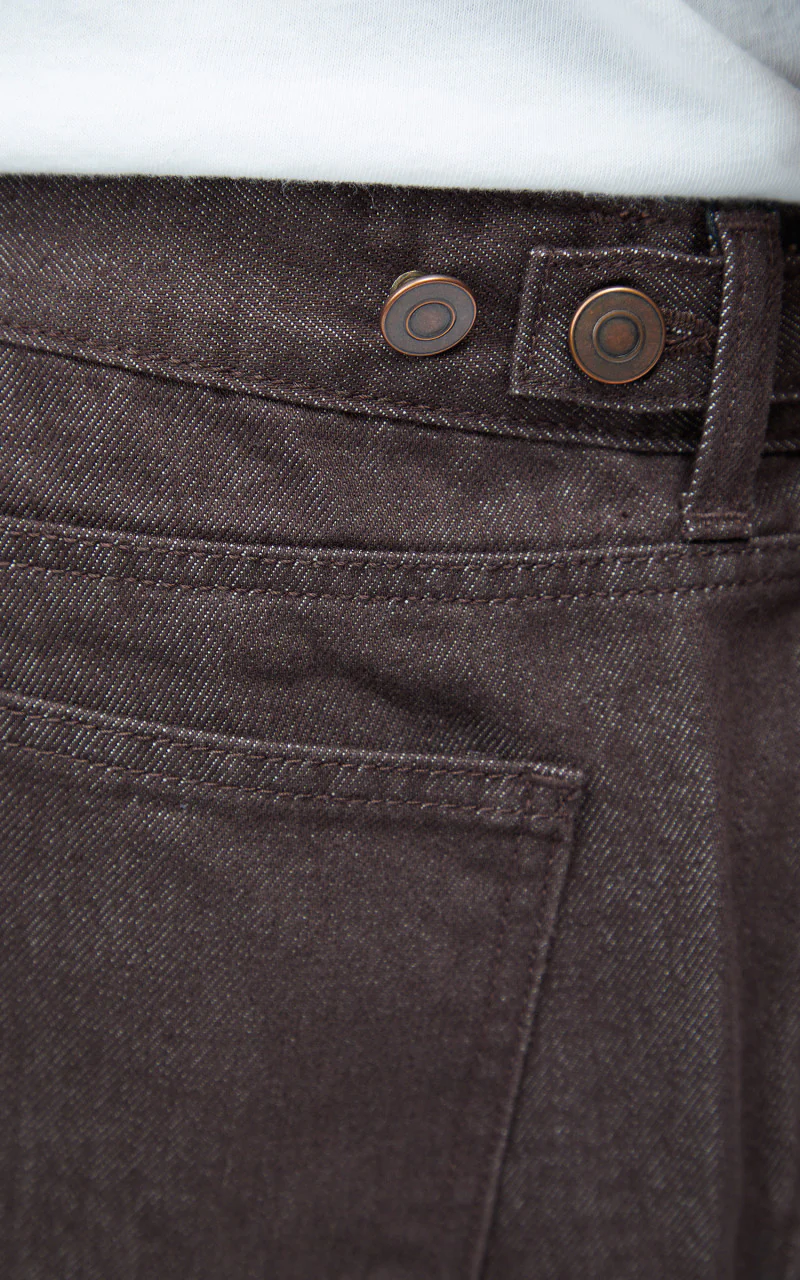 FrizmWORKS Stable Denim Pants Brown - Image 7