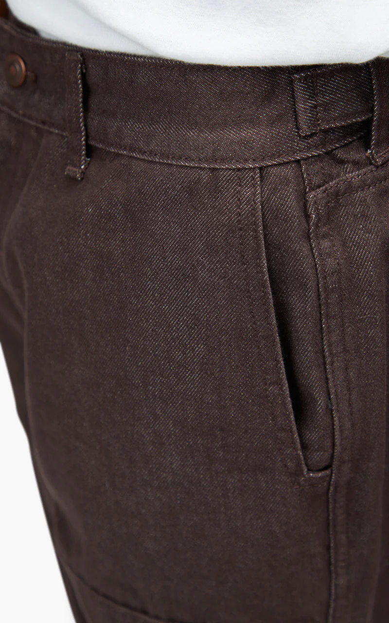 FrizmWORKS Stable Denim Pants Brown - Image 8