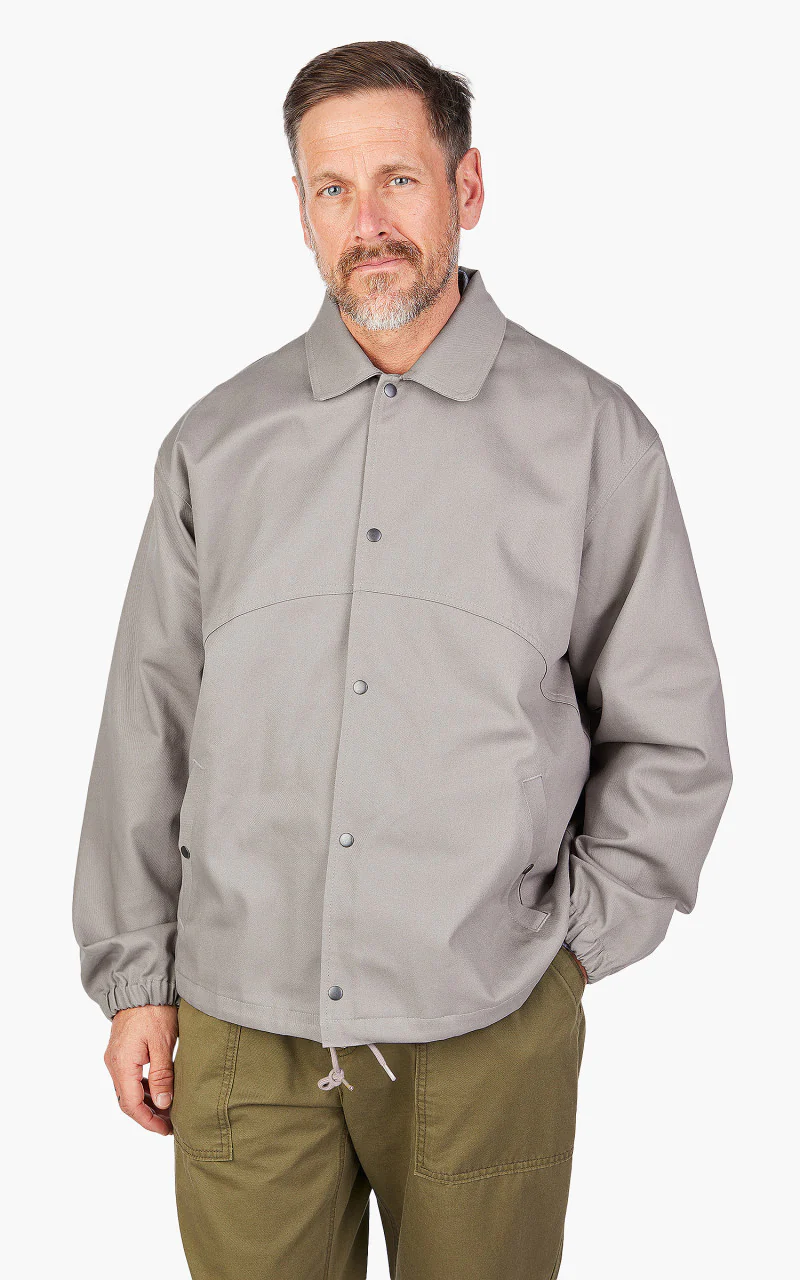 FrizmWORKS Twill Cotton Coach Jacket Fog Gray - Image 3