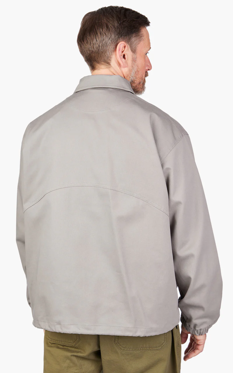 FrizmWORKS Twill Cotton Coach Jacket Fog Gray - Image 5