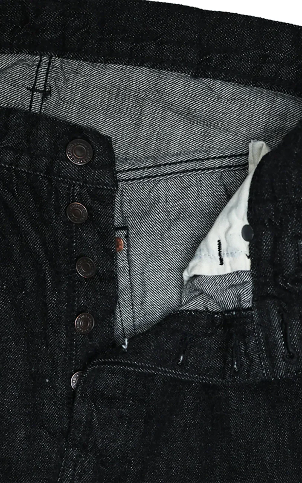 Fullcount 0105BKSS Wide Black Selvedge Super Smooth Denim Black 11.5oz - Image 5