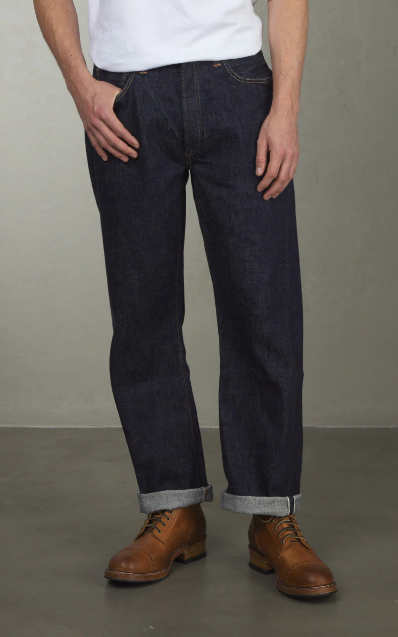 Fullcount 0105W Wide Selvedge Denim One Wash Indigo - Image 2