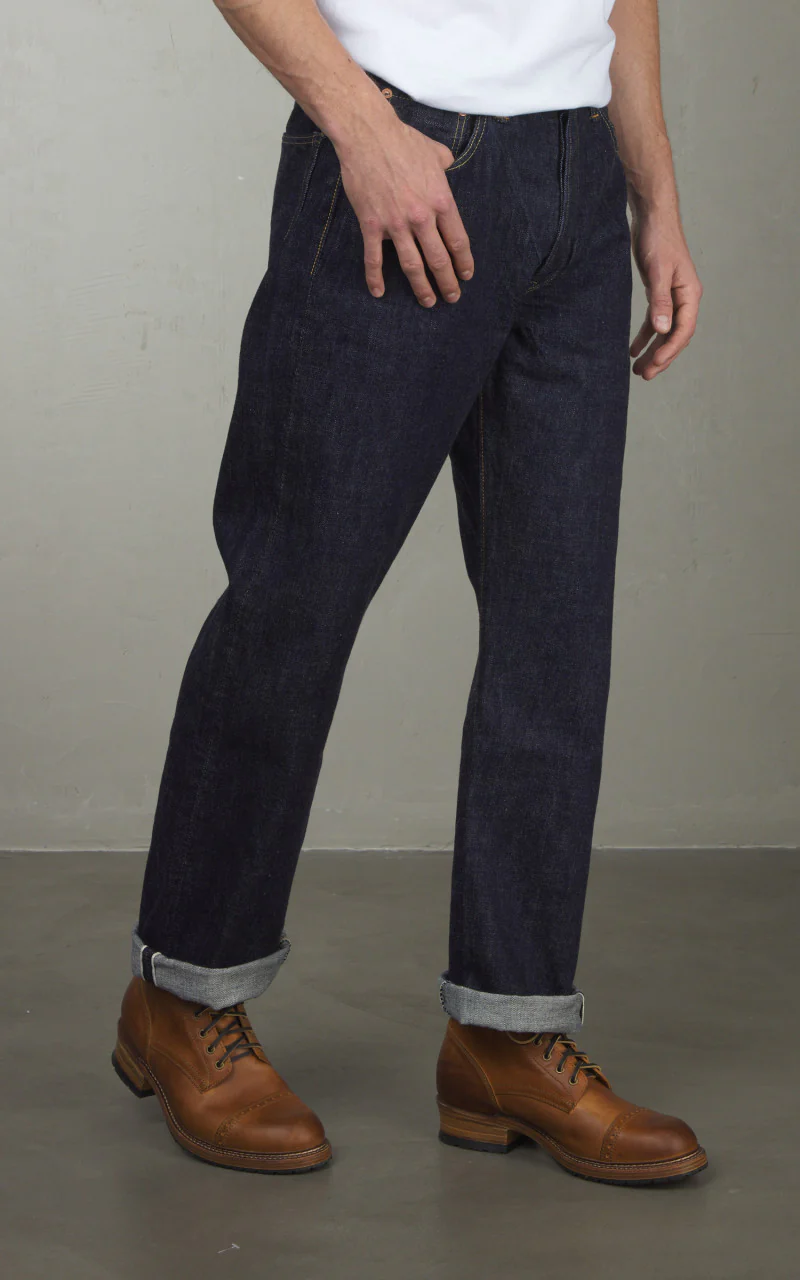 Fullcount 0105W Wide Selvedge Denim One Wash Indigo - Image 3