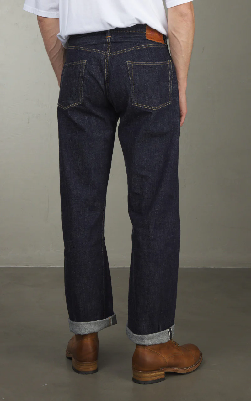 Fullcount 0105W Wide Selvedge Denim One Wash Indigo - Image 4