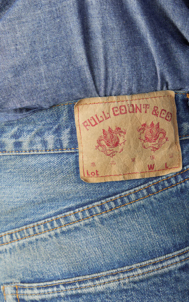 1102-Fade Straight Selvedge Denim Washed Indigo - Image 8