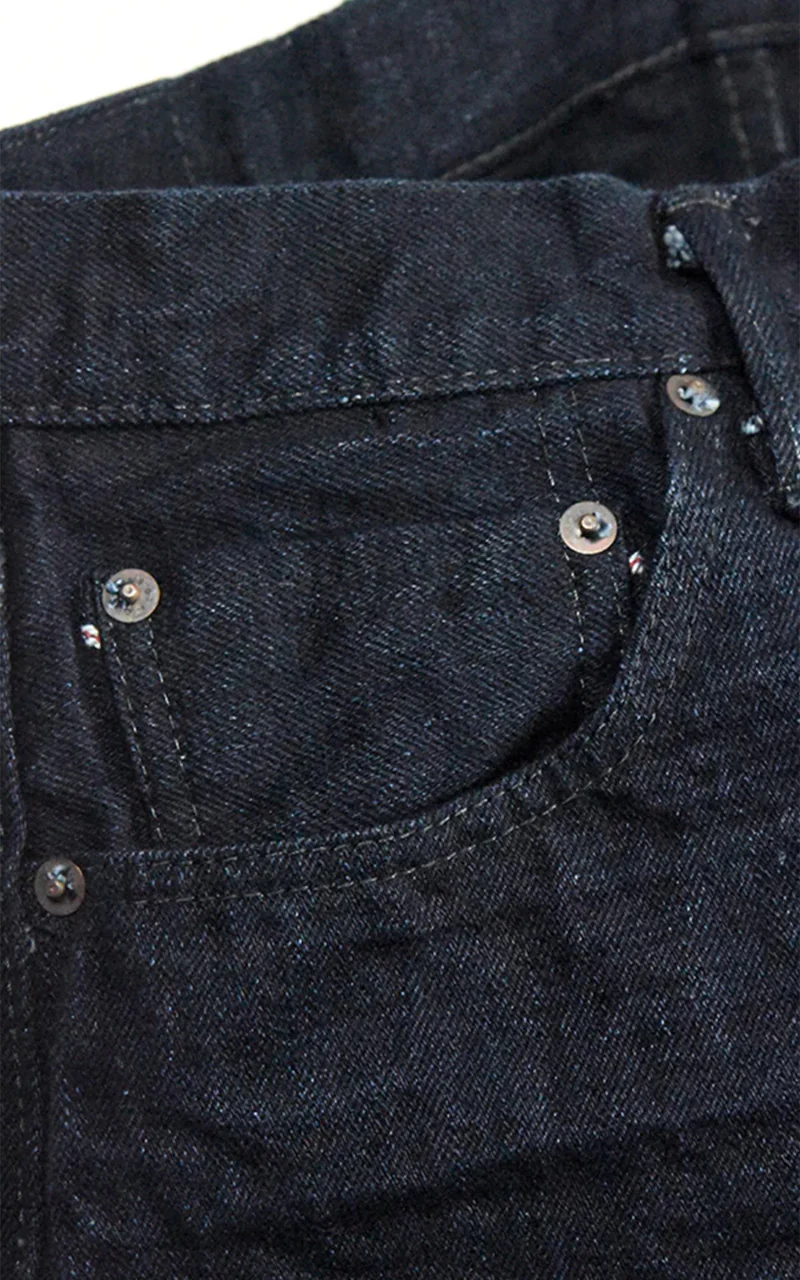 Fullcount 1103SRB Clean Straight Denim Super Rough Indigo x Black 15.5oz - Image 3