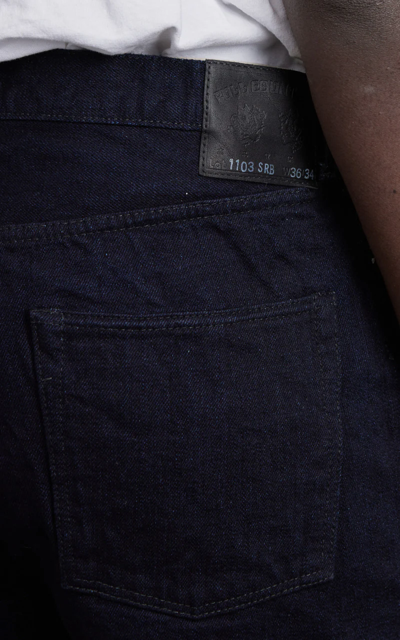 Fullcount 1103SRB Clean Straight Denim Super Rough Indigo x Black 15.5oz - Image 8
