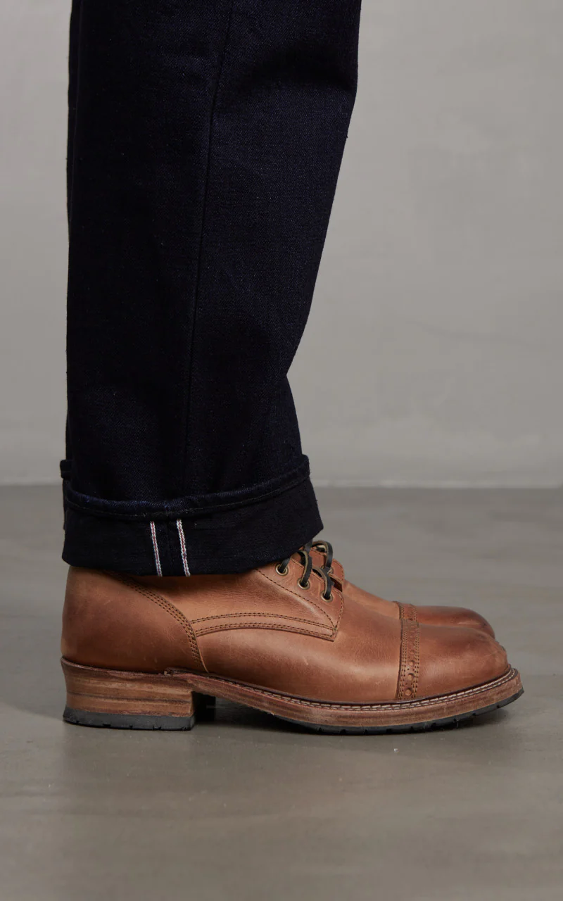 Fullcount 1103SRB Clean Straight Denim Super Rough Indigo x Black 15.5oz - Image 9