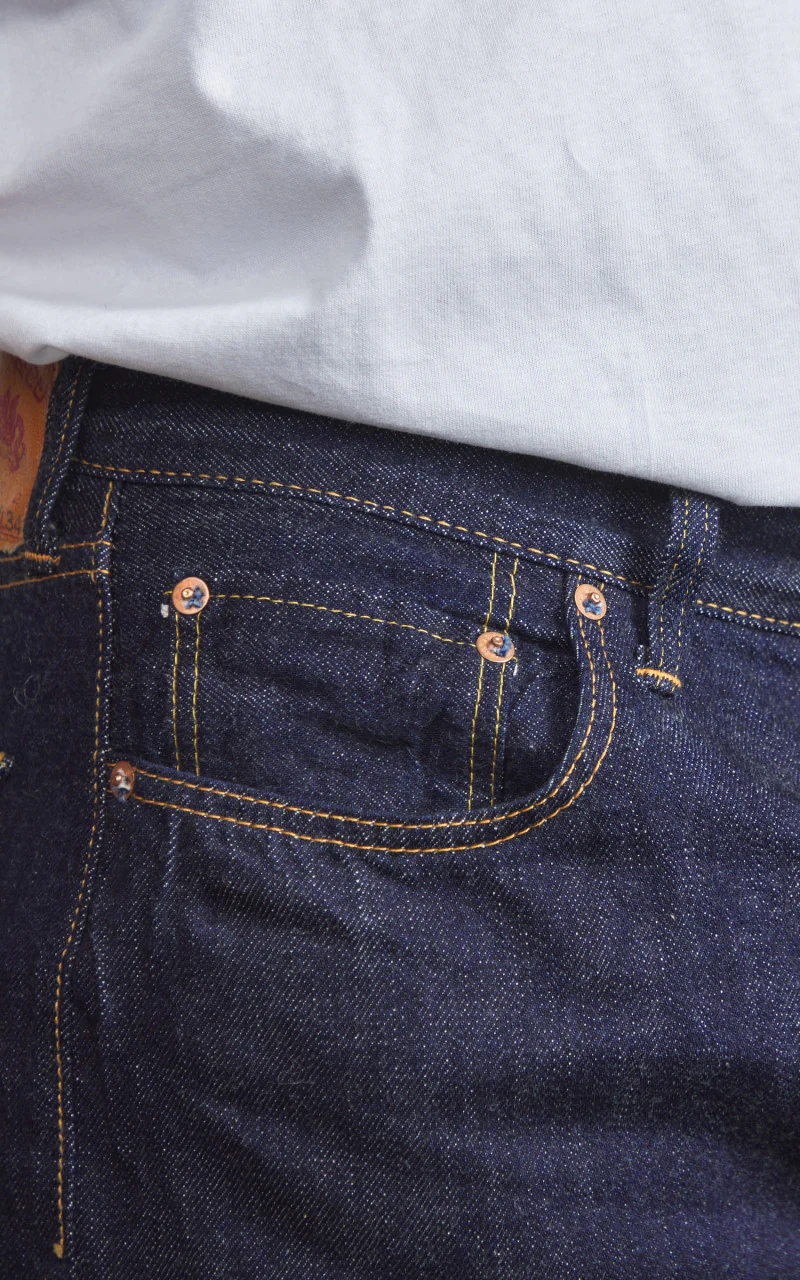 Fullcount 1103SSW Clean Straight Denim Super Smooth One Wash Indigo Blue - Image 7