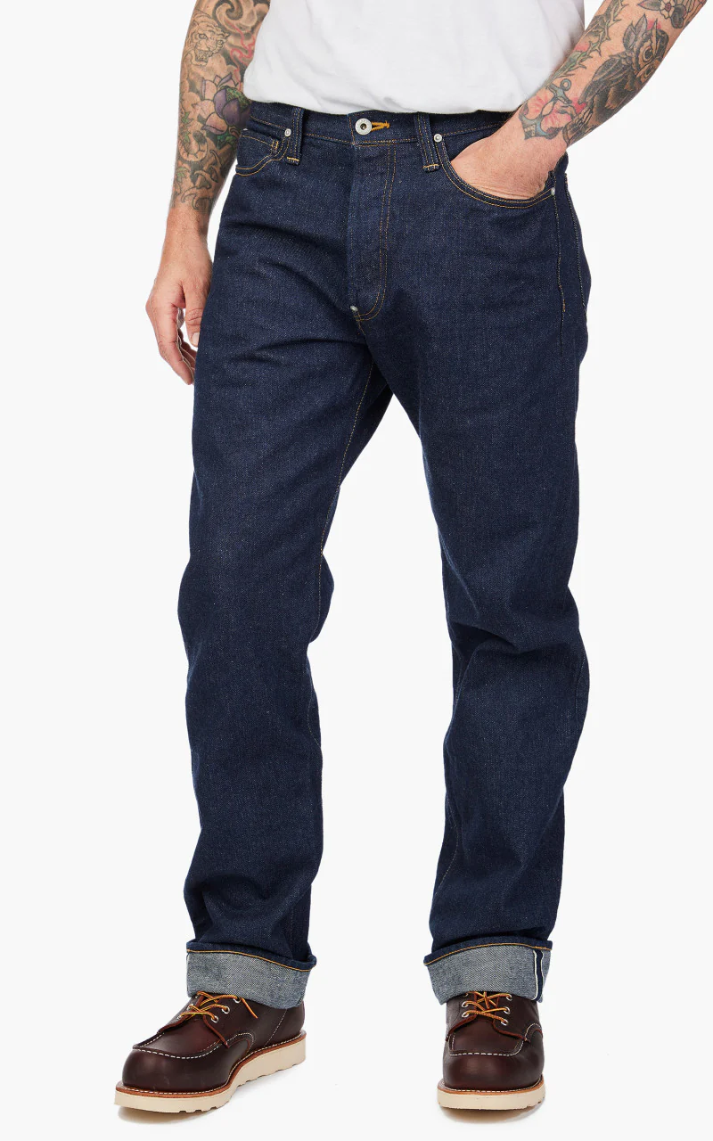 Fullcount 1107 Cowboy Jeans Selvedge Denim One Wash Indigo - Image 4