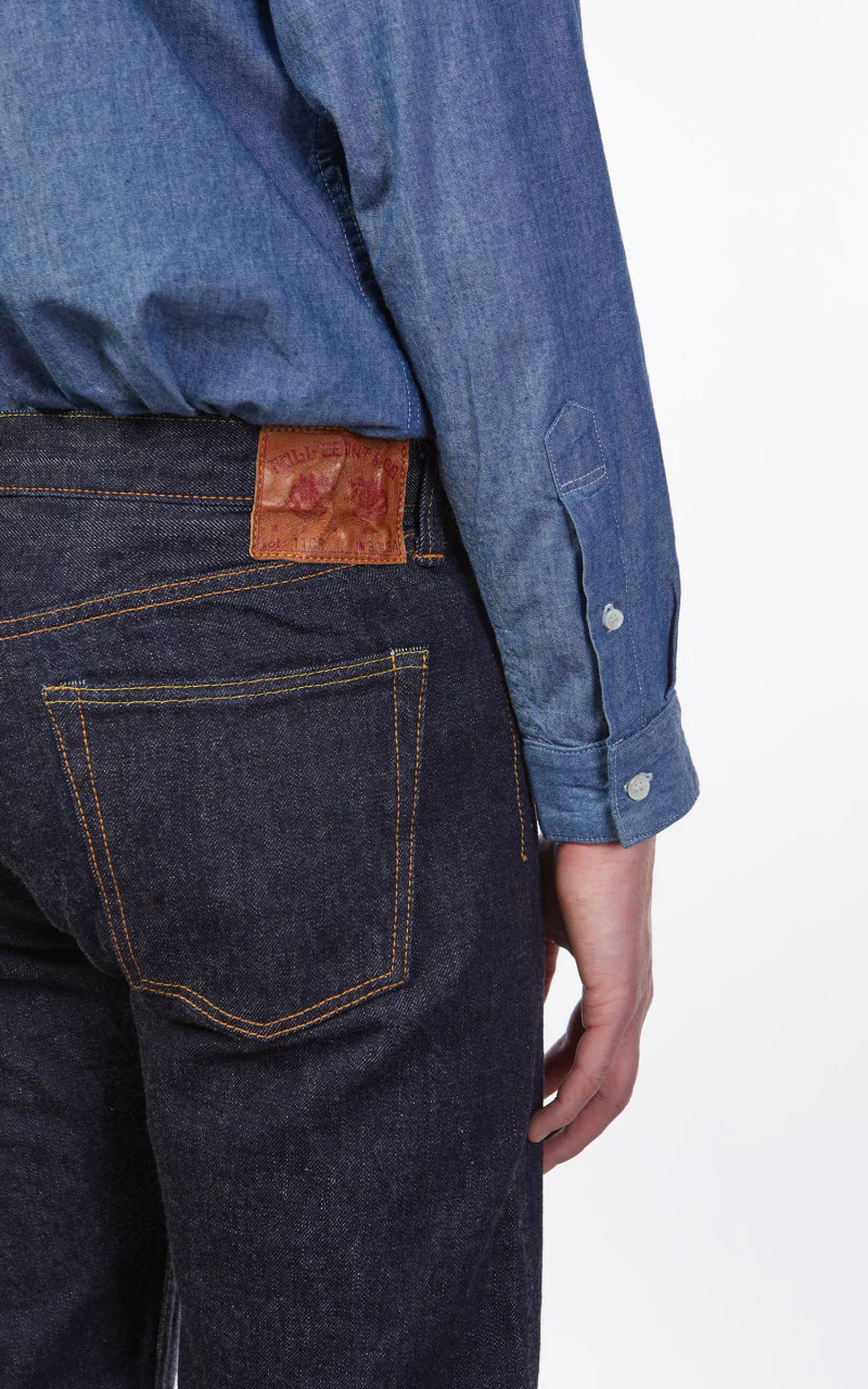 Fullcount 1108W Slim Straight Selvedge Denim One Wash Indigo - Image 15