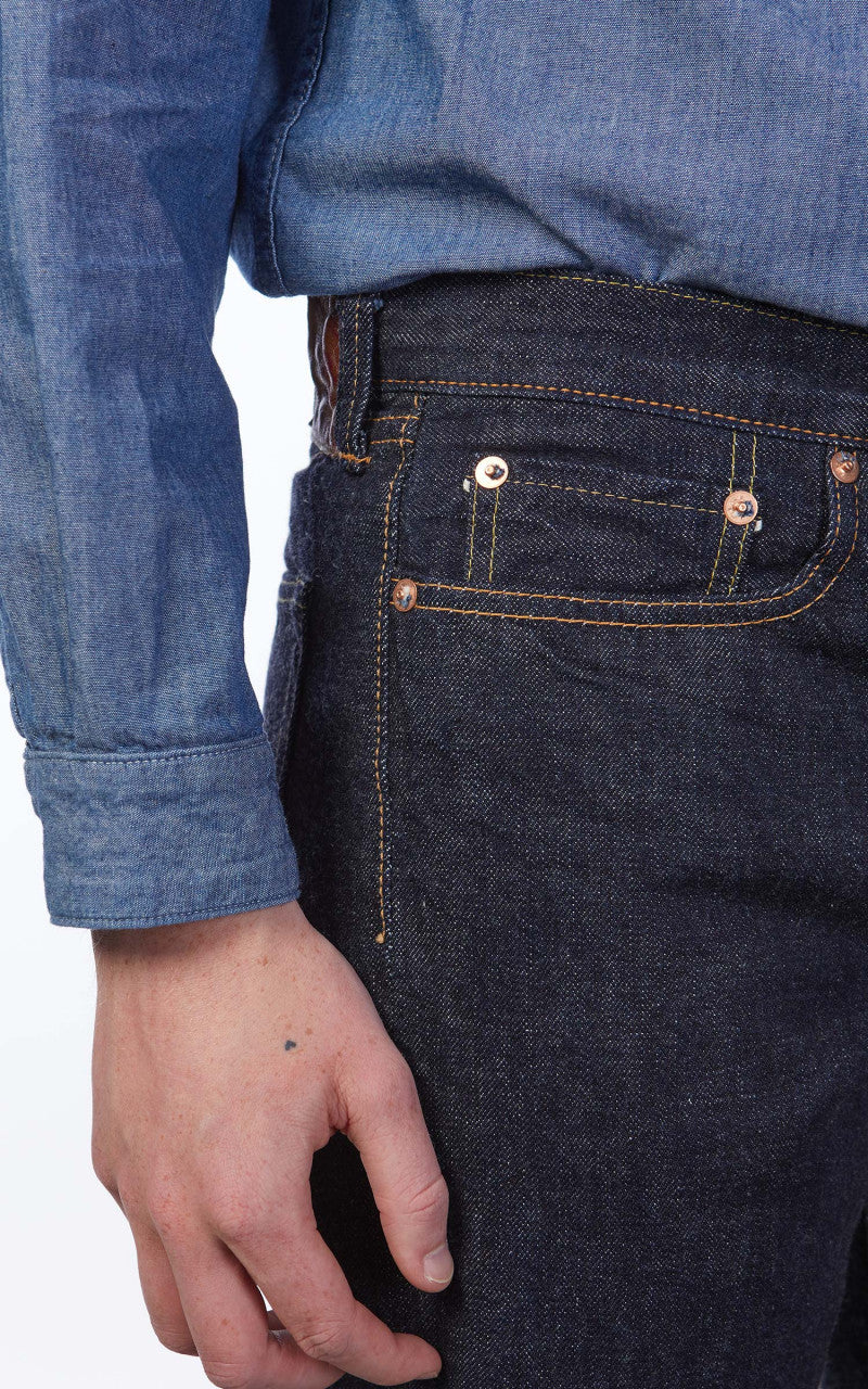 Fullcount 1108W Slim Straight Selvedge Denim One Wash Indigo - Image 16