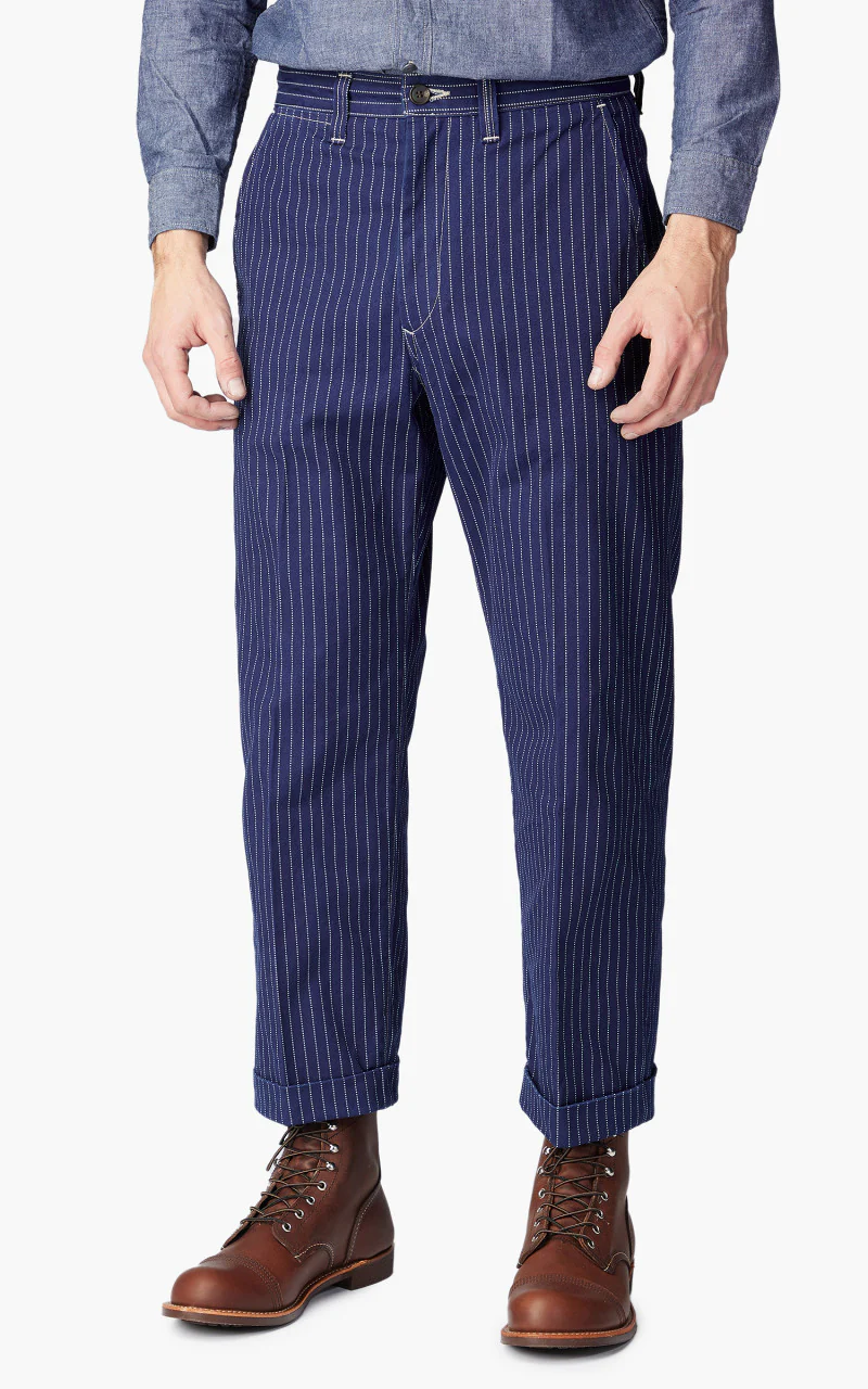 1128-4 Farmers Trouser Indigo Wabash Stripe - Image 4