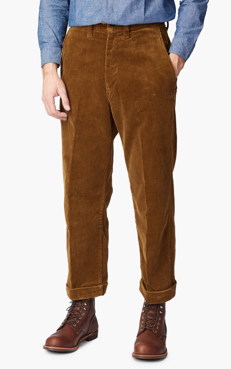 1128-5 Farmers Trouser Super Fine Corduroy Brown - Image 2