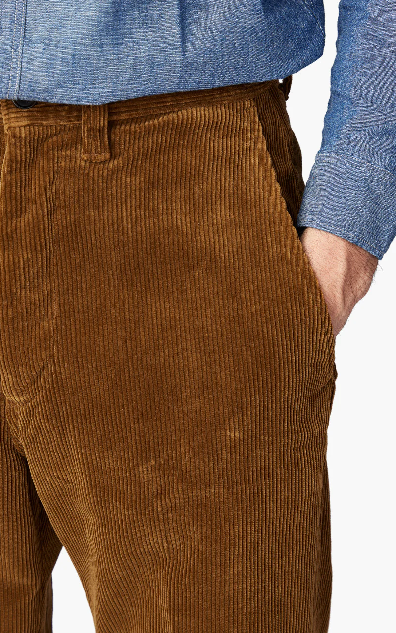 1128-5 Farmers Trouser Super Fine Corduroy Brown - Image 5