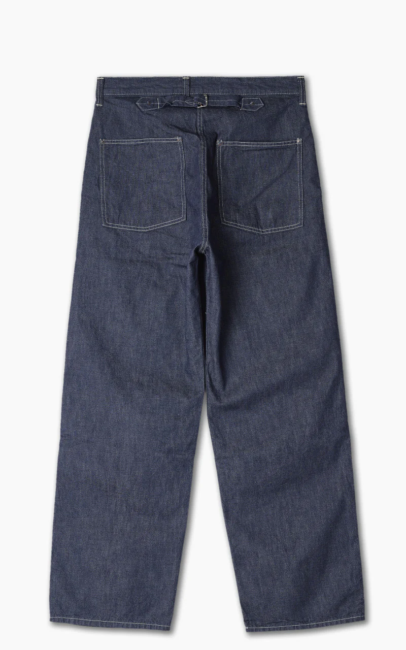 Fullcount 1129-1 PW Denim Cinch Back Work Pants Indigo Blue - Image 3