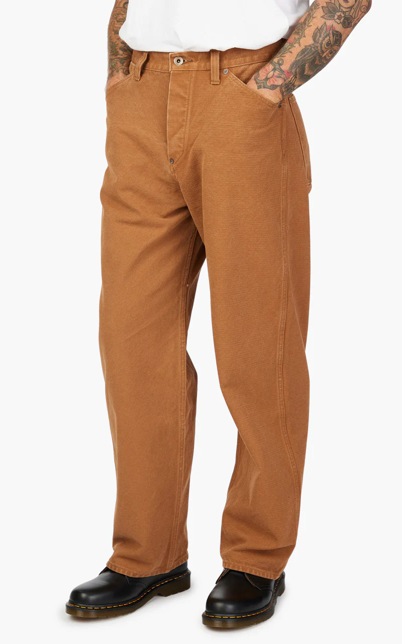 Fullcount 1129-2 Heavy Canvas Cinch Back Work Pants Copper Brown - Image 4