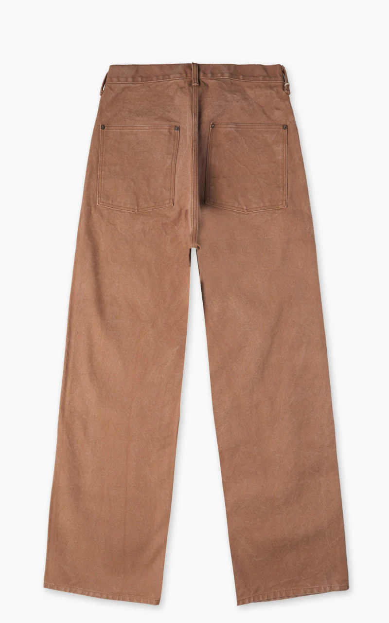 Fullcount 1129-6 Persimmon Tannin Dye Heavy Duck Work Pants Brown - Image 3