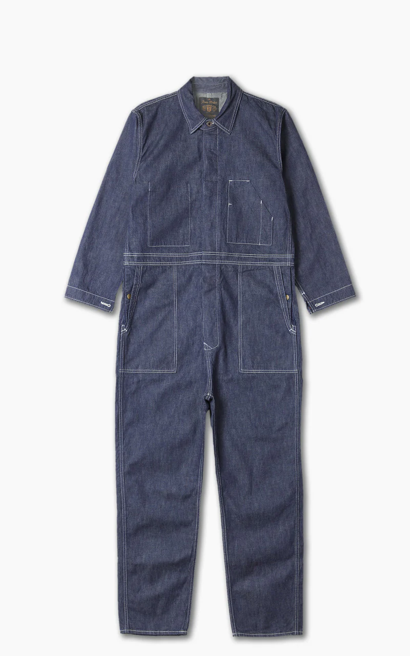 1132-1 PW Denim Engineer Coverall Indigo Blue