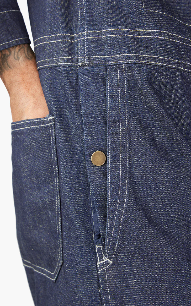 1132-1 PW Denim Engineer Coverall Indigo Blue - Image 12