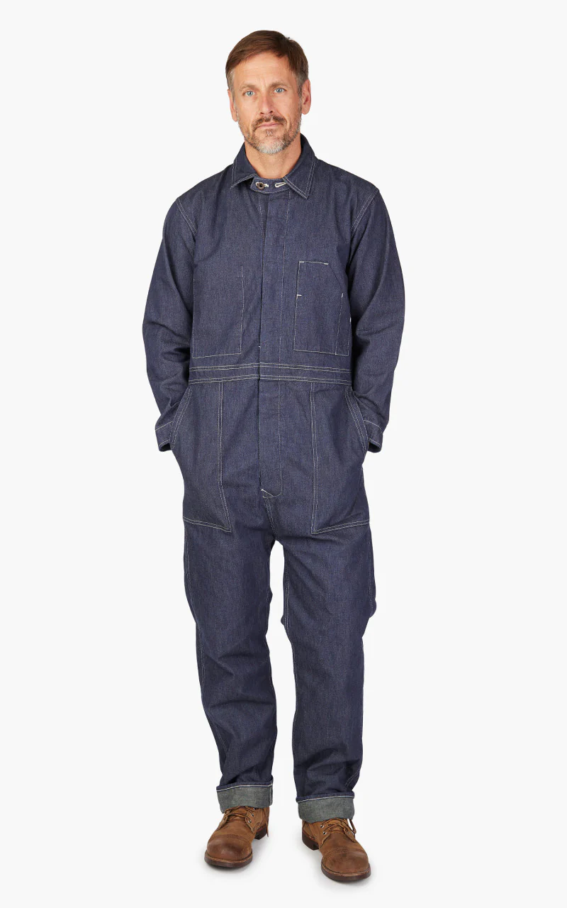 1132-1 PW Denim Engineer Coverall Indigo Blue - Image 2