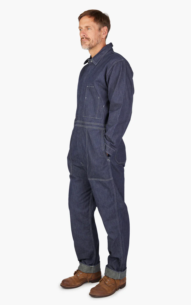 1132-1 PW Denim Engineer Coverall Indigo Blue - Image 4