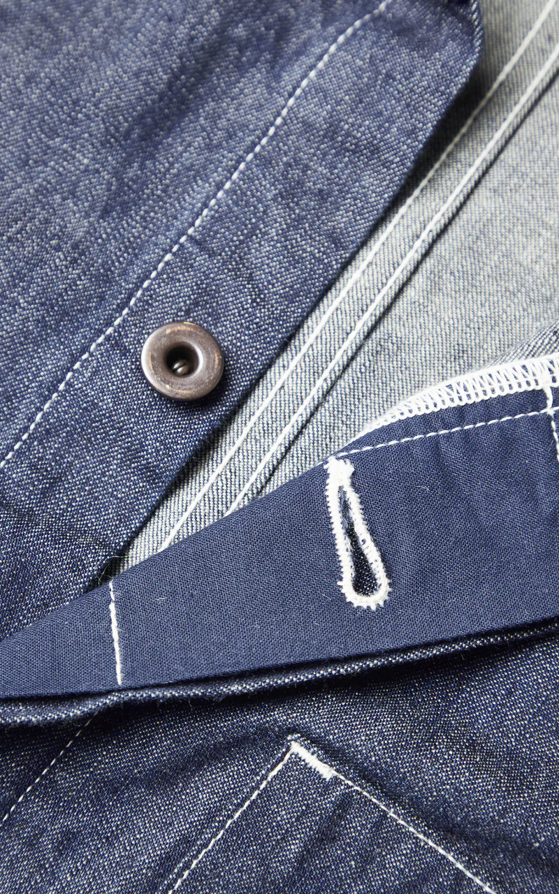 1132-1 PW Denim Engineer Coverall Indigo Blue - Image 9