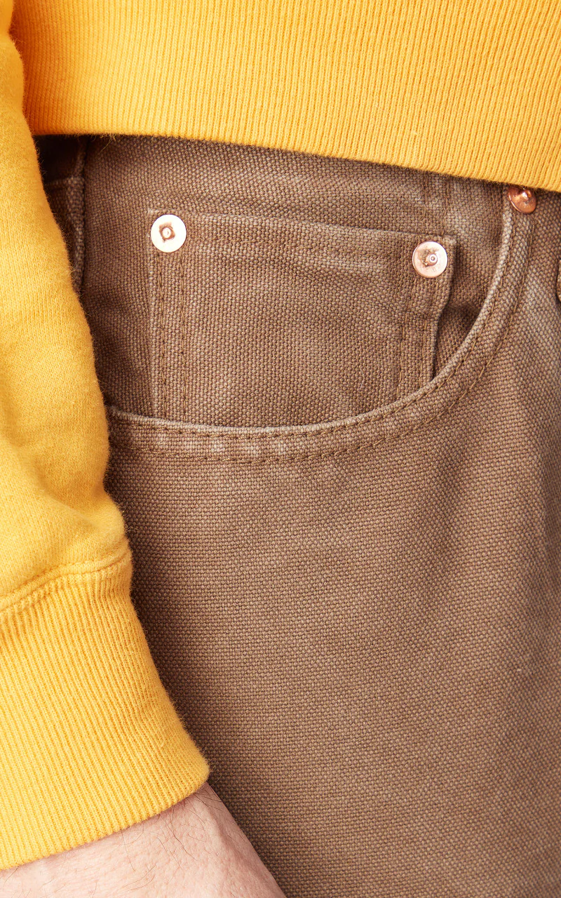 1133 Straight Pants Paraffin Canvas Brown 16oz - Image 4