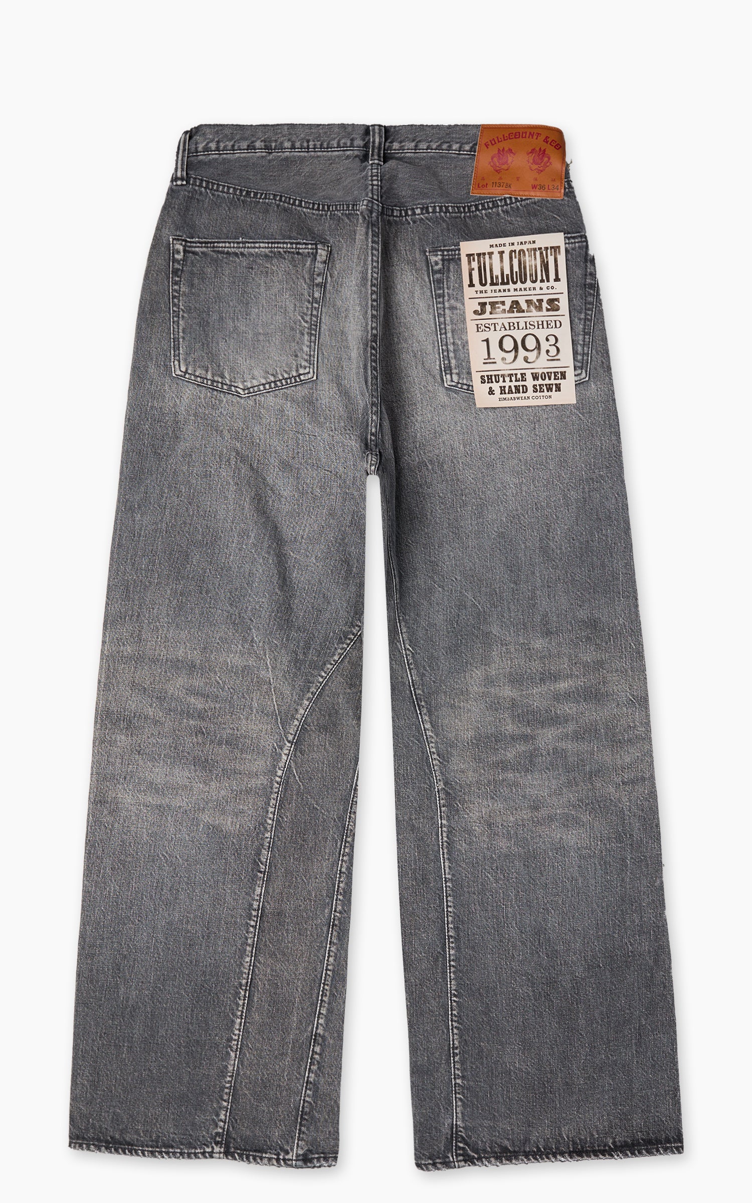 Fullcount 1137BKHW Duke 3 Model Selvedge Denim Dartford Black - Image 5