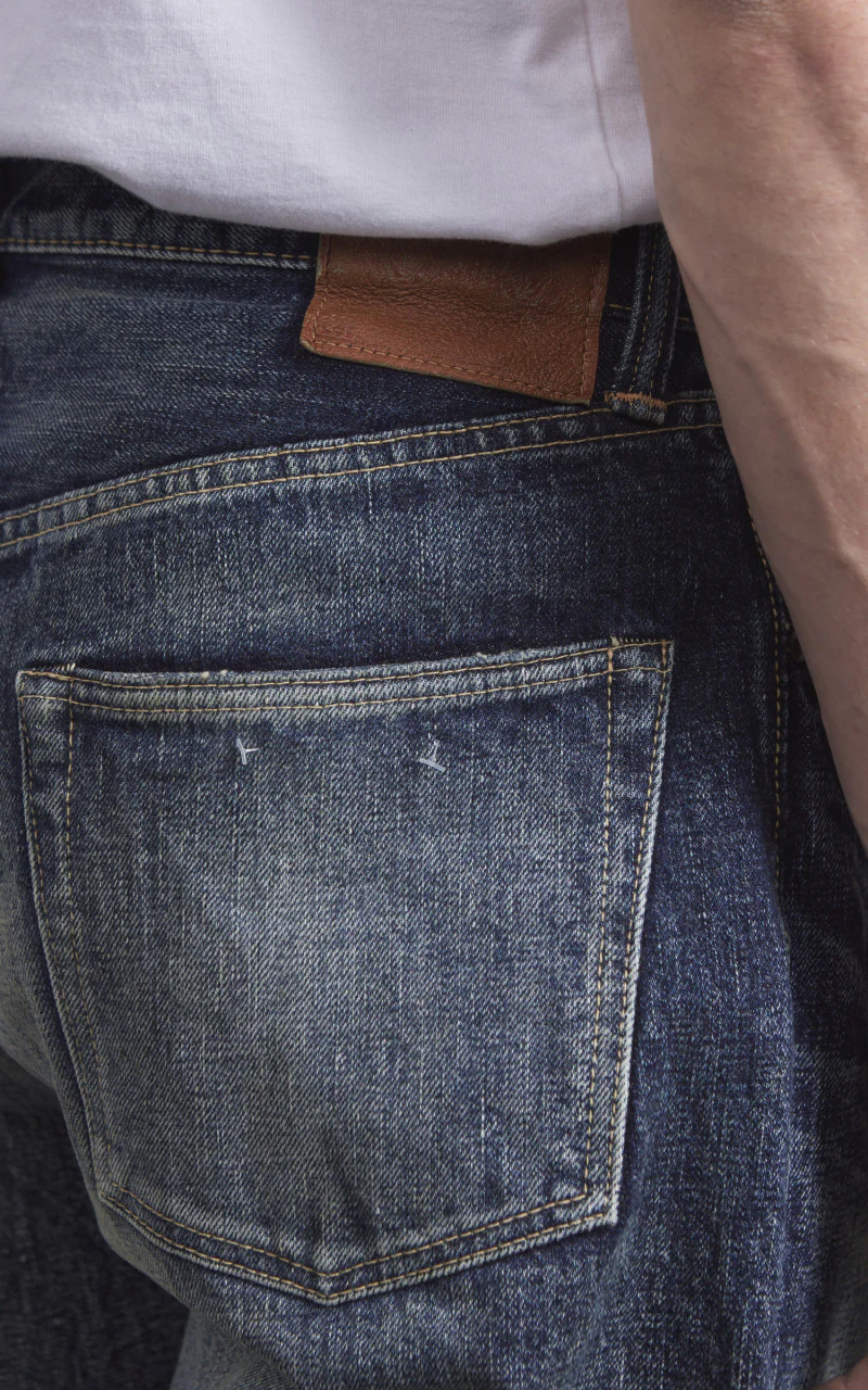 Fullcount 1345-0105 Wide Denim Fear Of The Dark Washed Indigo Blue - Image 8